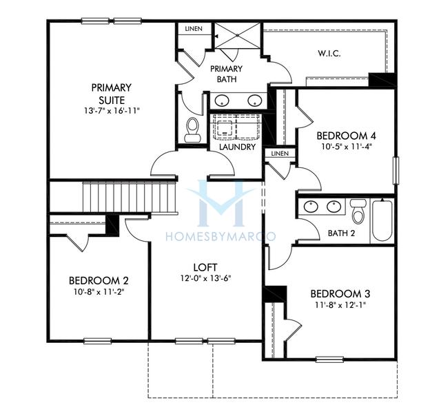 Brentwood model in Stoneybrook Station, Huntersville, NC, built by Meritage Homes