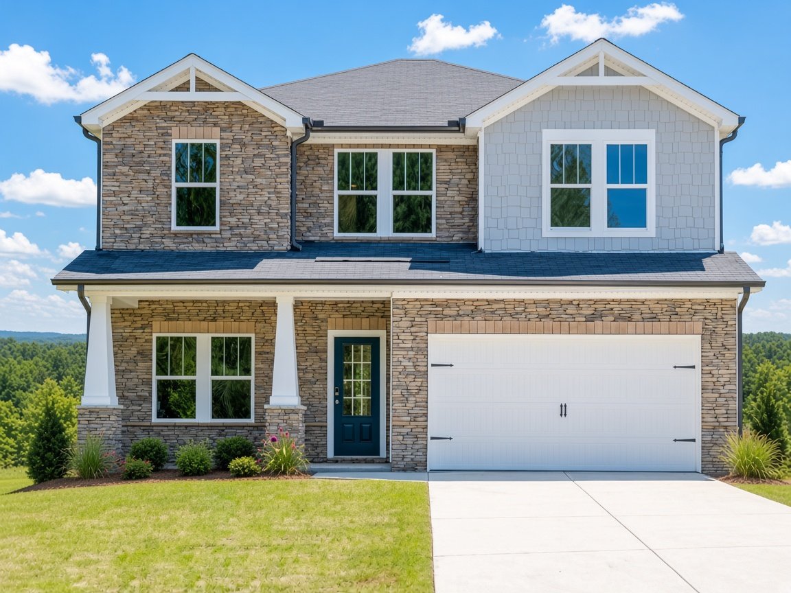 Brentwood model in Preserve at Mountain Creek, Pendergrass, GA, built by Meritage Homes