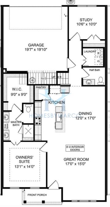 Photos of the RU Townhome model in the Ruisseau subdivision in Woodstock, GA
