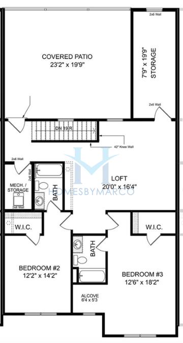 RU Townhome model in Ruisseau, Woodstock, GA, built by Windsong Properties