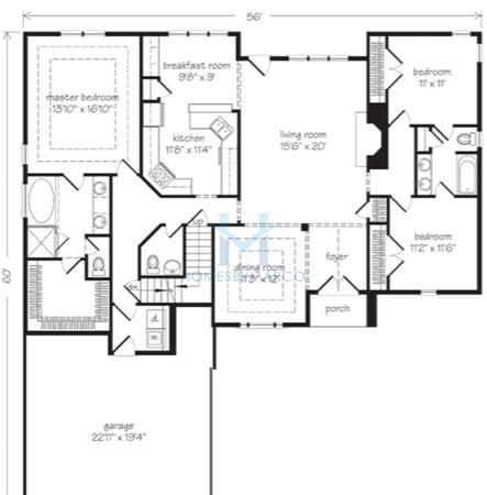 Photos of the Langston model in the Rowland Springs subdivision in Cartersville, GA
