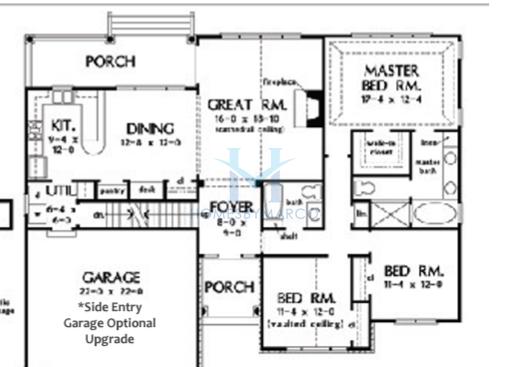 Photos of the Dewfield model in the Rowland Springs subdivision in Cartersville, GA
