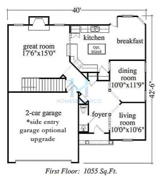 Photos of the Travis model in the Rowland Springs subdivision in Cartersville, GA