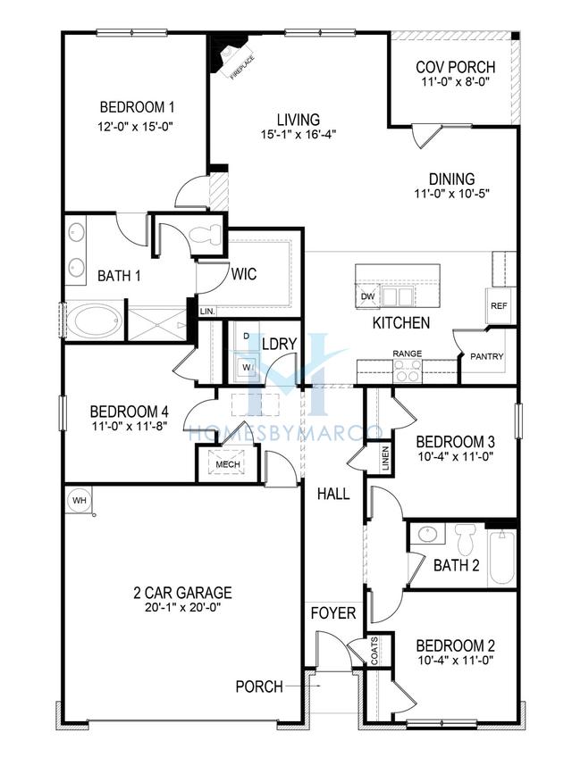 Photos of the Claiborne model in the The Hamptons at Riverwood subdivision in Dallas, GA