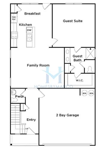 Millhaven model in Chapel Hill, Newnan, GA, built by DRB Homes