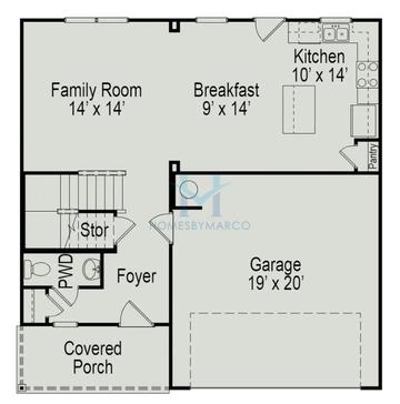 Photos of the Lawson model in the Parkwest subdivision in Albemarle, NC