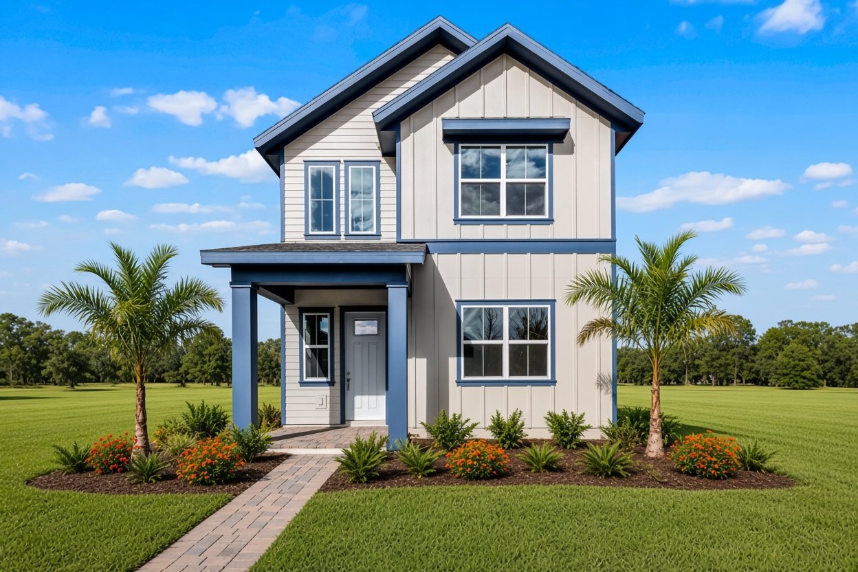 Juniper model in Weslyn Park at Sunbridge, St. Cloud, FL, built by Craft Homes