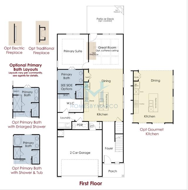 Photos of the Holly model in the Silver Fox Reserve subdivision in Oakwood, GA