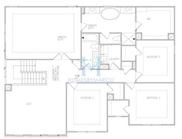 Stonefield model in Rowland Place, McDonough, GA, built by DRB Homes