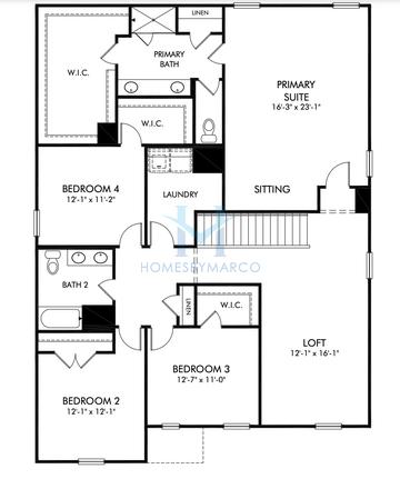 Taylorsville model in Preserve at Mountain Creek, Pendergrass, GA, built by Meritage Homes