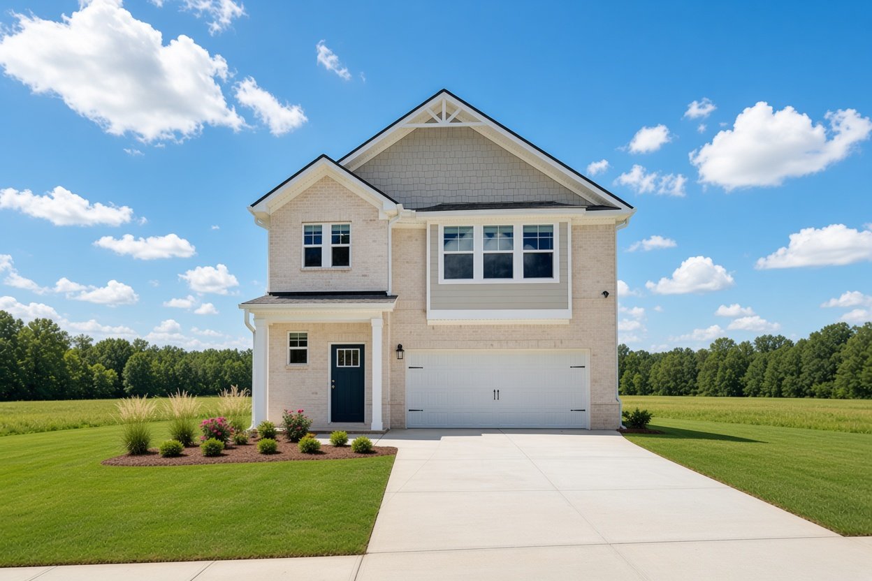 Zoey II model in Towne Center, Hampton, GA, built by DRB Homes