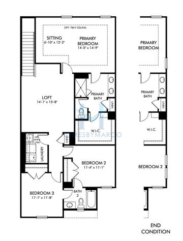 Cartwright End model in Morningside Village, Lawrenceville, GA, built by Meritage Homes