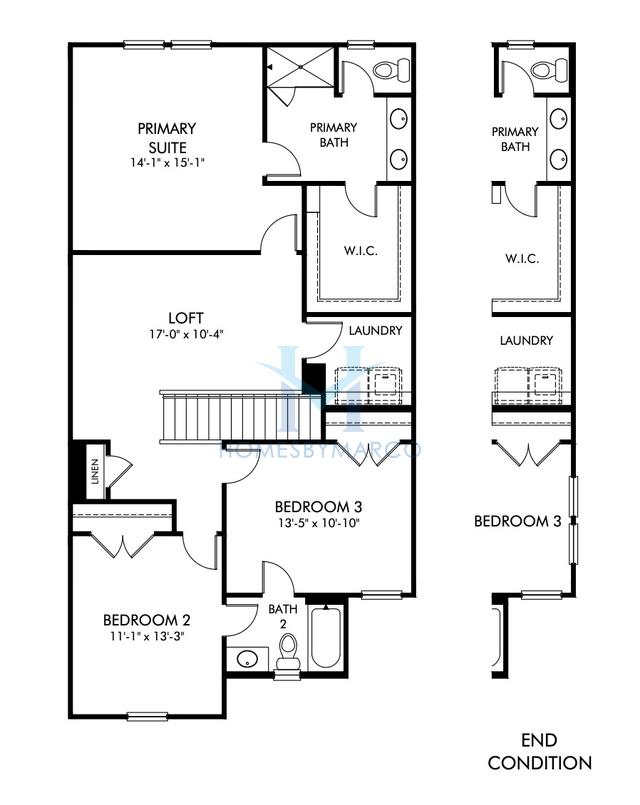 Photos of the Bakersfield model in the Morningside Village subdivision in Lawrenceville, GA