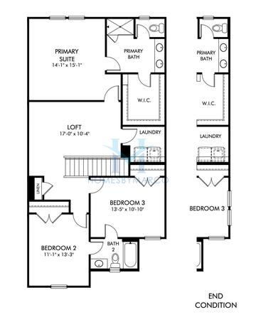 Photos of the Bakersfield model in the Willowcrest subdivision in Mableton, GA