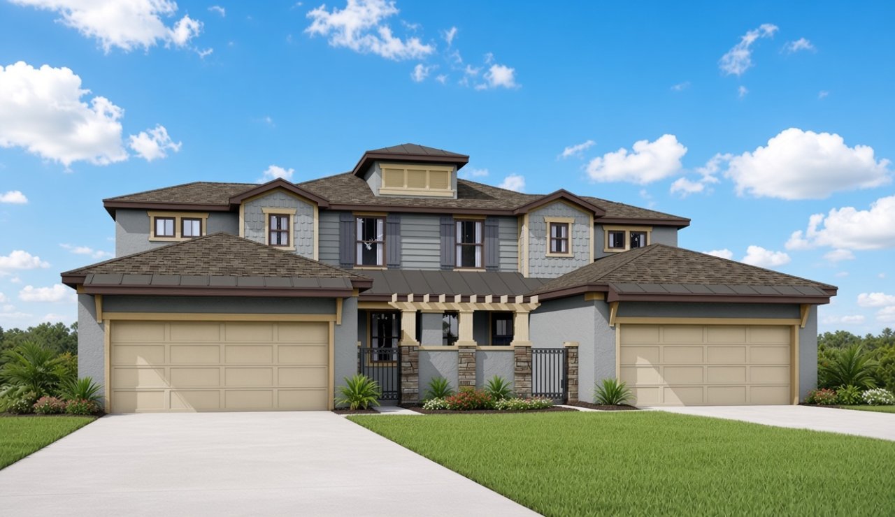 Vienna model in Villas Del Lago, Lutz, FL, built by Mobley Homes