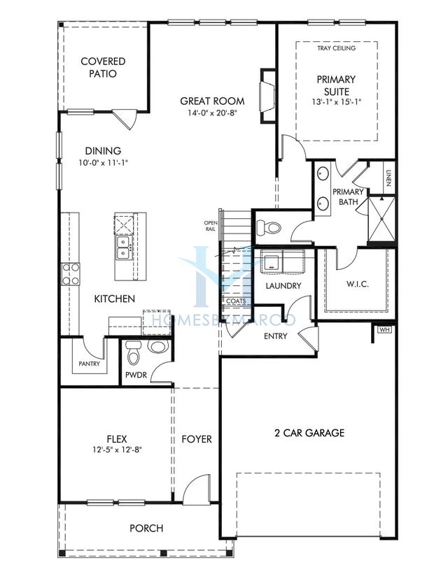 Sherwood model in Stoneybrook Station, Huntersville, NC, built by Meritage Homes