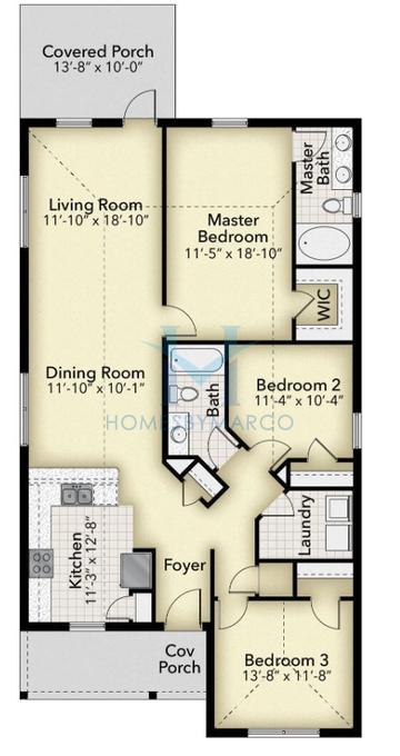 Photos of the 1478 model in the Washington Park subdivision in Orlando, FL