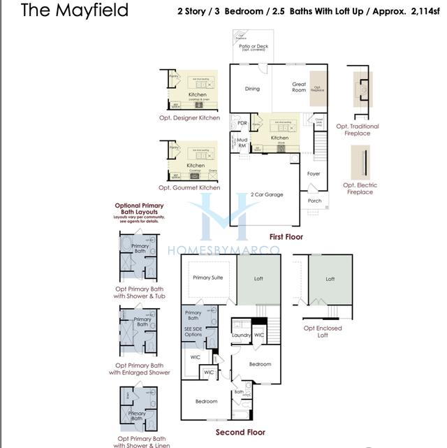 Photos of the Mayfield model in the Crofton Place subdivision in Snellville, GA