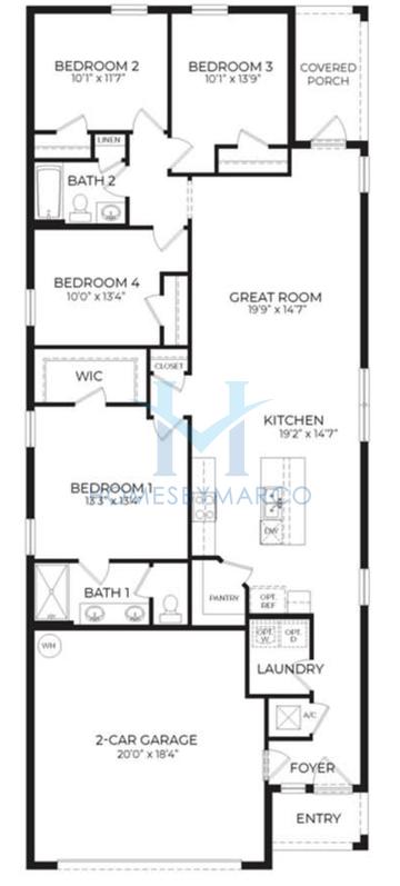 Photos of the Harper model in the Villamar subdivision in Winter Haven, FL