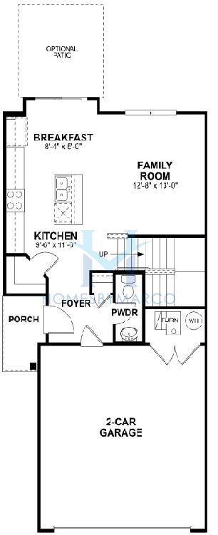 Harrison model in The Townes at Becketts, South Elgin, IL, built by M/I Homes