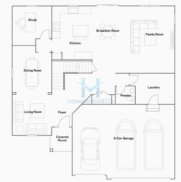 Galveston model in Hudson Pointe II, Oswego, IL, built by Lennar