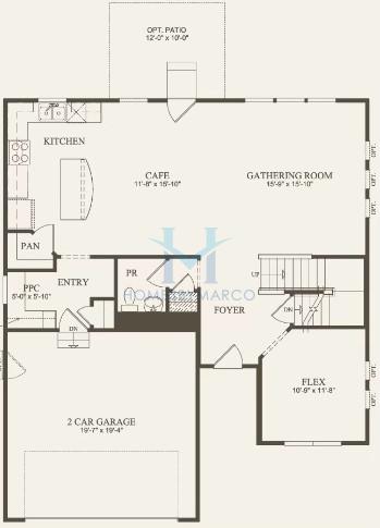 Newberry model in Naper Commons, Naperville, IL, built by Pulte Homes