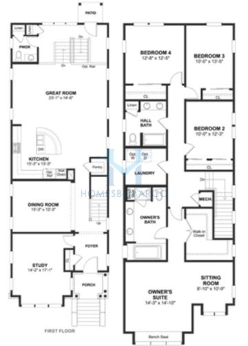 Photos of the Dickenson model in the Sauganash subdivision in Chicago, IL