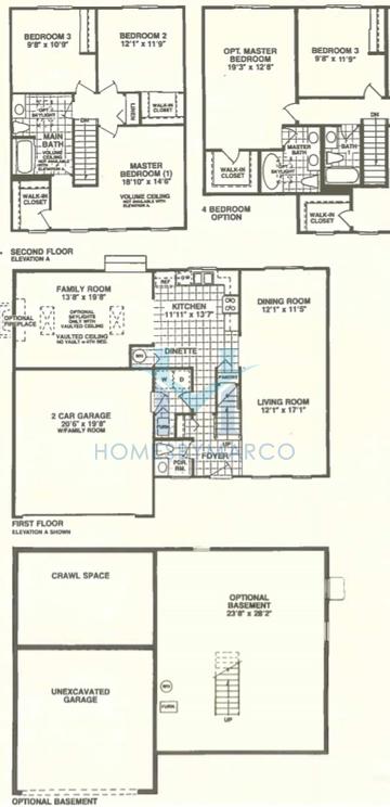 Photos of the Foxton model in the Cambridge Creekside subdivision in Lake Zurich, IL