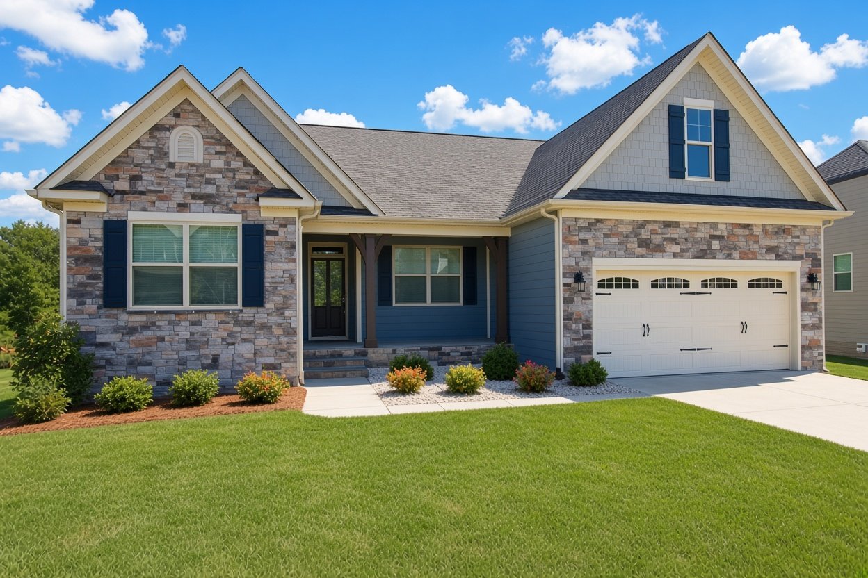 Caldwell model in Park View Estates, Concord, NC, built by Eastwood Homes