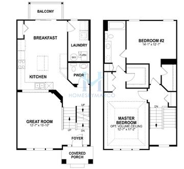 Addison model in Sheffield Square, Orland Park, IL, built by M/I Homes