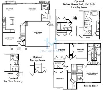 Photos of the Brightside model in the Playa Vista subdivision in Plainfield, IL
