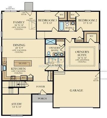 Sonoma model in Bartlett Pointe, Bartlett, IL, built by CalAtlantic Homes
