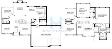 Photos of the Karson model in the Creekside Crossing subdivision in Plainfield, IL