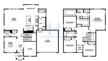 Everette model in The Vale at Flagg Creek, Willow Springs, IL, built by M/I Homes