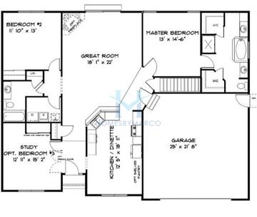 Photos of the Bay View model in the Trails Of Pheasant Ridge subdivision in Richmond, IL