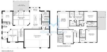 Photos of the Hampton model in the Greystone Ridge subdivision in Orland Park, IL