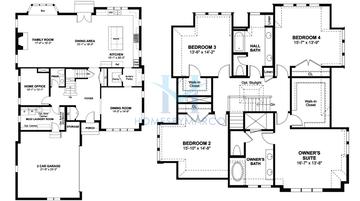 Photos of the Murifield model in the Amberley Woods subdivision in Lake Forest, IL