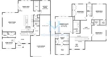 Photos of the Woodbury model in the Sagebrook subdivision in South Elgin, IL
