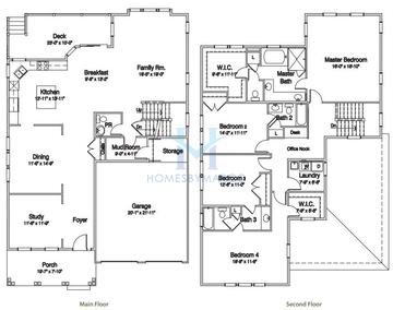 Photos of the Bridge Hampton model in the Timbers Edge subdivision in Northbrook, IL