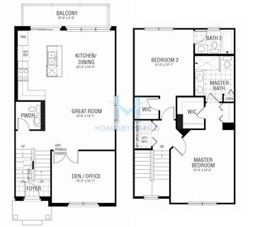 Photos of the Warrington model in the Lexington Row at Port Clinton Place subdivision in Vernon Hills, IL