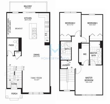 Photos of the Coventry model in the Lexington Row at Port Clinton Place subdivision in Vernon Hills, IL