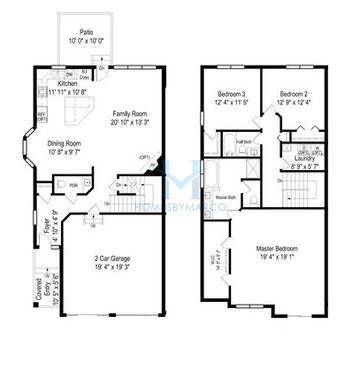 Photos of the Catherine model in the Greenhaven subdivision in Romeoville, IL