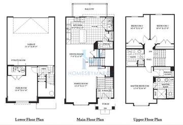 Photos of the Palazzo model in the 7th Street Townhomes subdivision in Geneva, IL