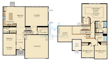 Kensington model in Hunters Ridge, Joliet, IL, built by Ryland Homes