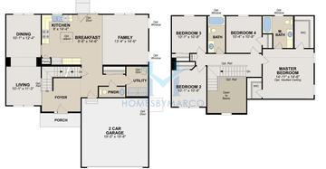 Photos of the Mansfield model in the Windett Ridge subdivision in Yorkville, IL