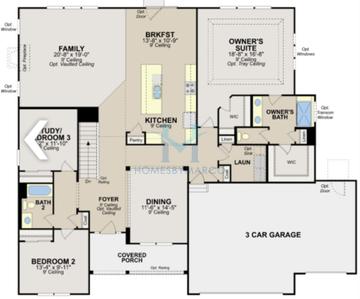 Carrington model in Windett Ridge, Yorkville, IL, built by Ryland Homes