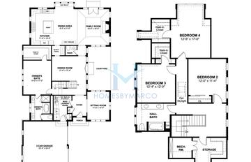 Photos of the Turnberry model in the Amberley Woods subdivision in Lake Forest, IL