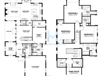 Photos of the St. Andrews model in the Amberley Woods subdivision in Lake Forest, IL