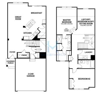 Photos of the Braeden model in the Oak Creek subdivision in North Aurora, IL