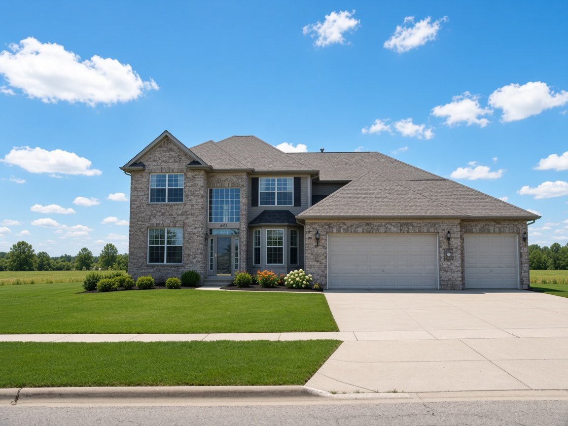 Georgian model in Red Gate Ridge, St. Charles, IL, built by Gerstad Builders